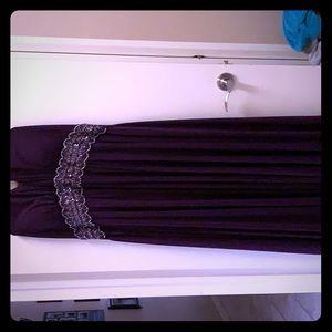 Purple evening gown plus size